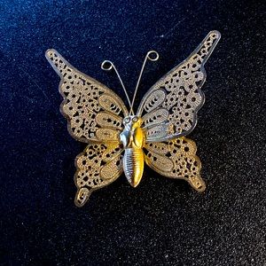 Dainty Goldtone Butterfly Pin
